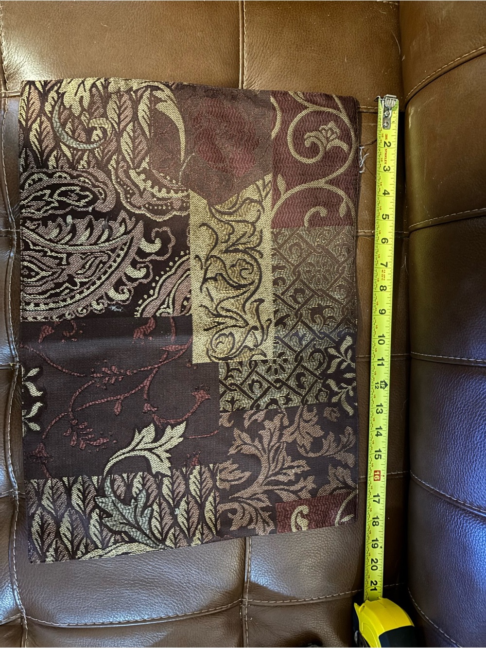 Decorative placemats  Jacquard Throw Pillow Cover in Brown and Gold - set of 4
